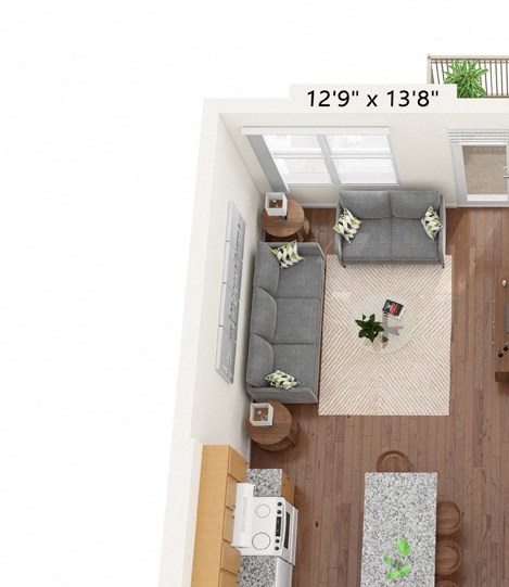 One Bedroom - E (ADA) Floor Plan One Bedroom - E (ADA) Floor Plan at Bren Road Station 55+ Apartments, Minnetonka
